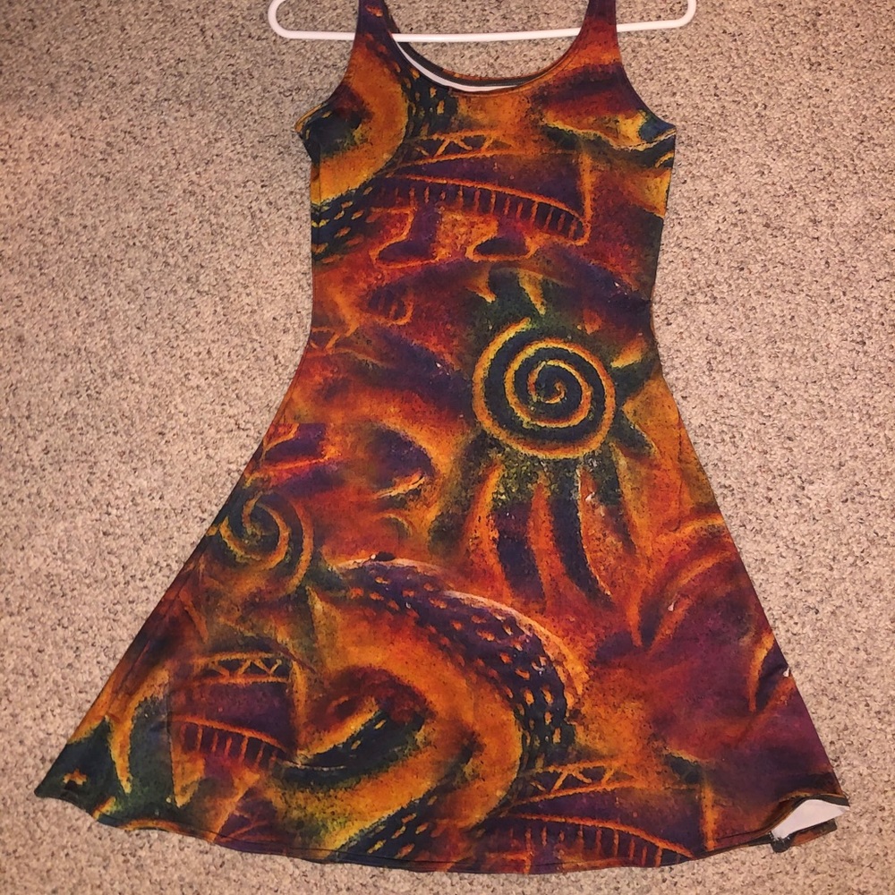 Native authentic one of a kind multicolor dress